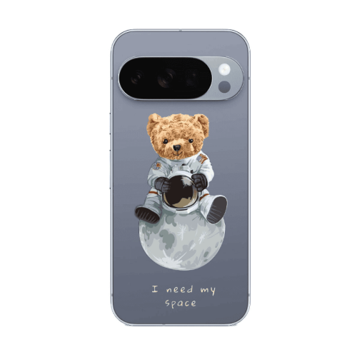 Google Pixel 10 Pro Bear in space Transparent Silicone TPU Θήκη